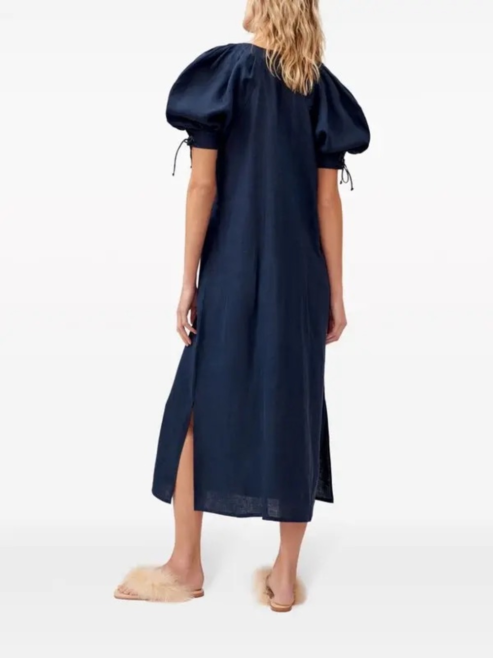 SLEEPER Garden Puff-Sleeve Midi Dress - Picture 6 of 12